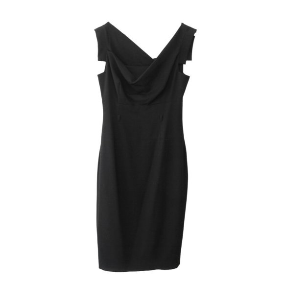 Black Halo Jackie O Sleeveless Sheath Dress Black No belt - Picture 3 of 7